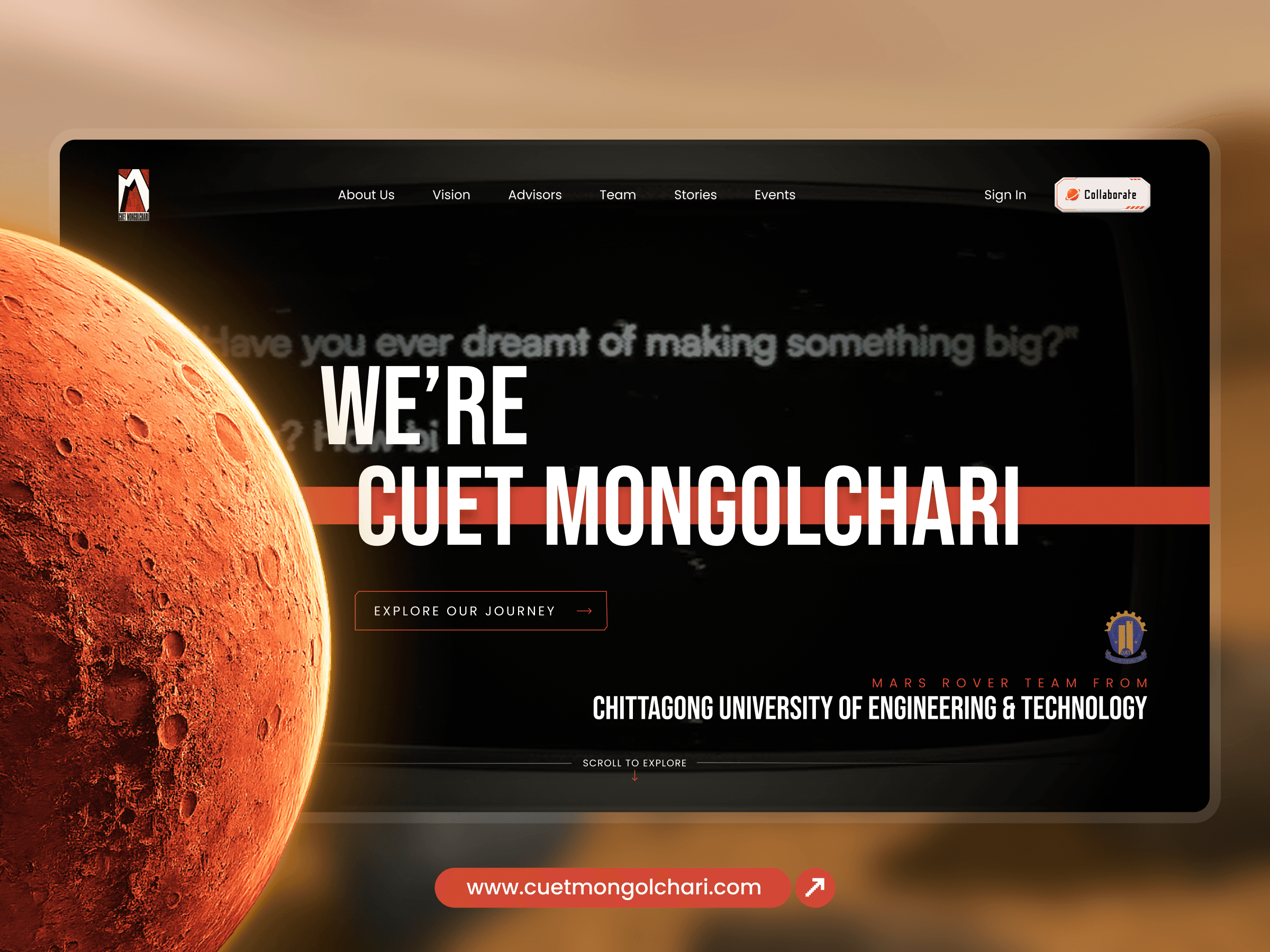CUET Mongol Chari - Mars Rover Team